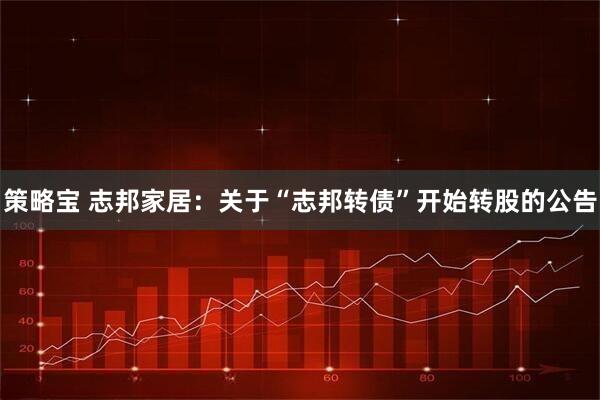策略宝 志邦家居：关于“志邦转债”开始转股的公告